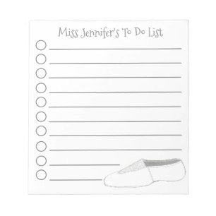 Bloc De Notas Personalized Gymnastics Acro Dance Teacher Gift