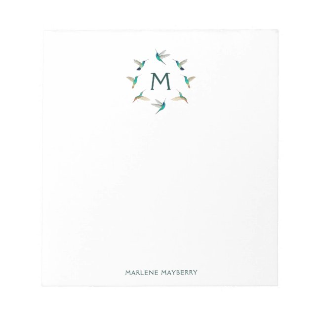 Bloc De Notas Personalized Hummingbird Notepad (Frente)