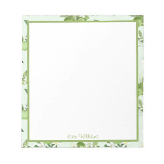 Bloc De Notas Personalized Lemon and Floral Notepad