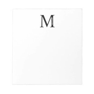 Bloc De Notas Personalized Monogram and Name Notepad
