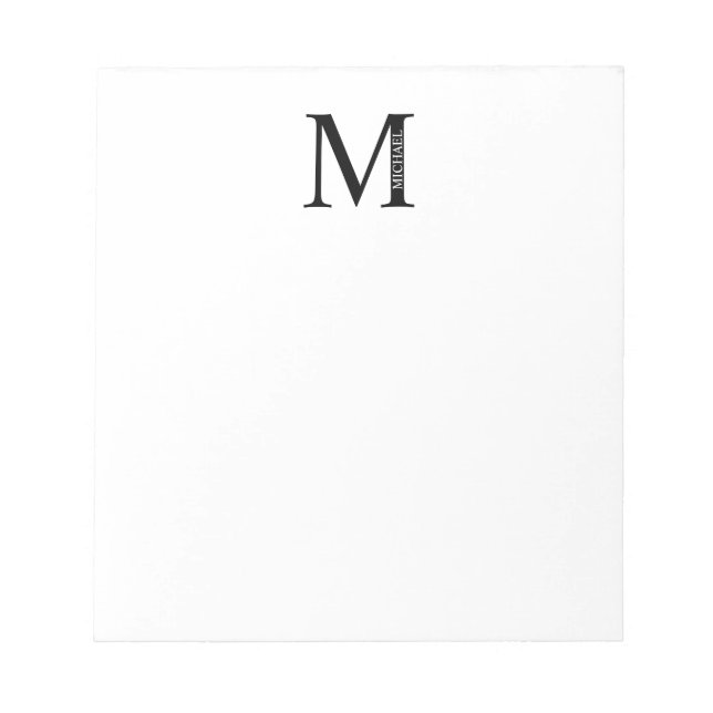 Bloc De Notas Personalized Monogram and Name Notepad (Frente)