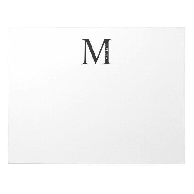 Bloc De Notas Personalized Monogram and Name Notepad (Frente)