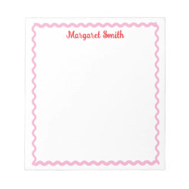Bloc De Notas Personalized Monogram Notepads with Scallop Border