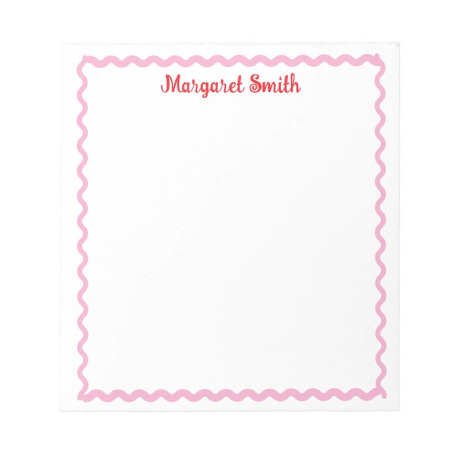 Bloc De Notas Personalized Monogram Notepads with Scallop Border (Frente)