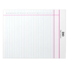 Bloc De Notas Personalized Name Monogram Numbered List Notepad