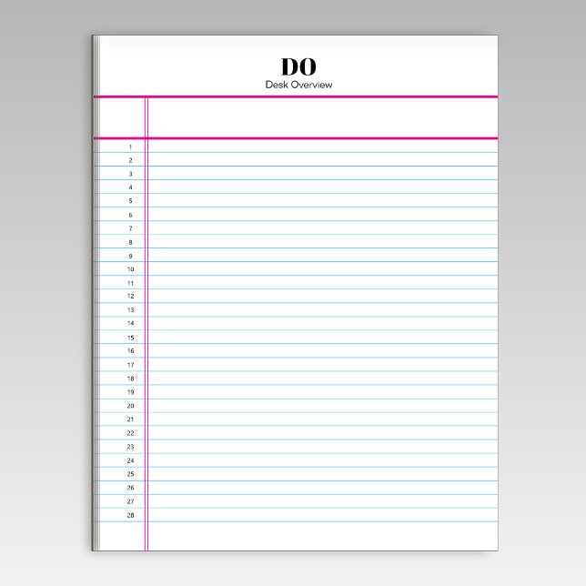 Bloc De Notas Personalized Name Monogram Numbered List Notepad (Subido por el creador)