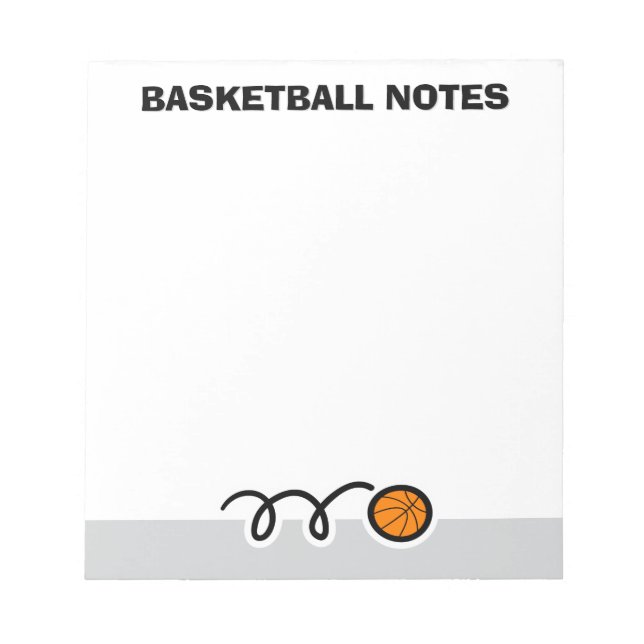 Bloc De Notas Personalized notepad with sporty basketball design (Frente)