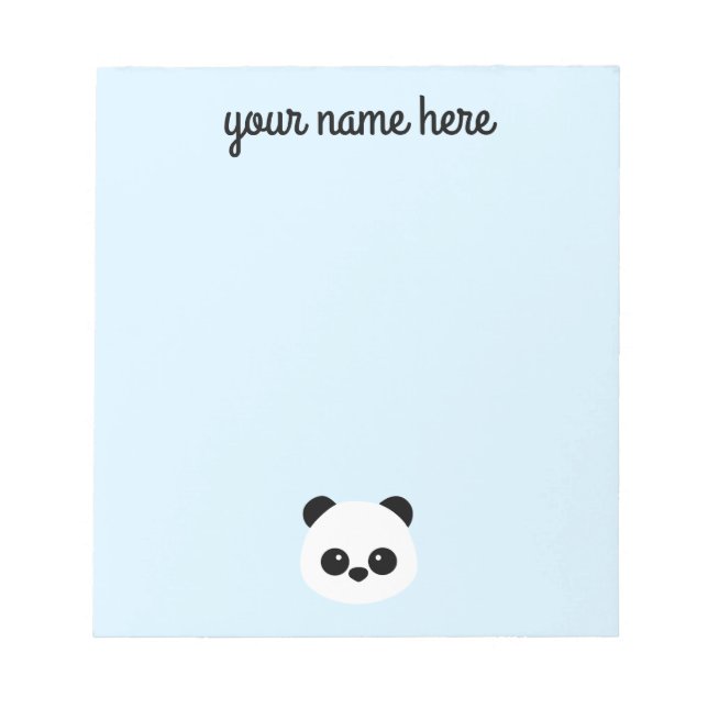 Bloc De Notas Personalized Panda Notepad for Kids (Frente)