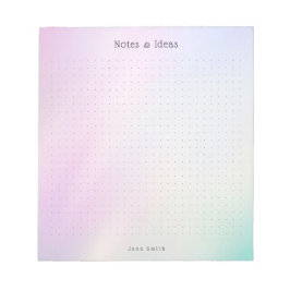 Bloc De Notas Personalized Pastel Gradient aesthetic dot Grid