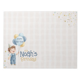 Bloc De Notas Personalized Placemat Boy Birthday Party 