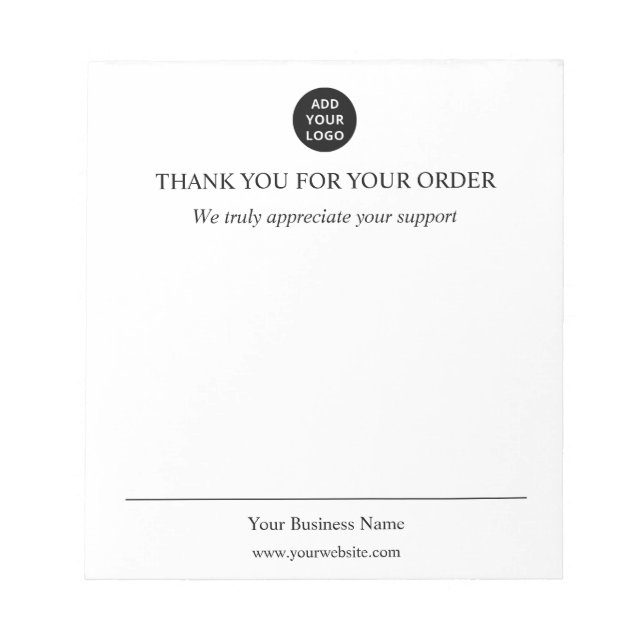 Bloc De Notas Personalized Thank You Business (Frente)