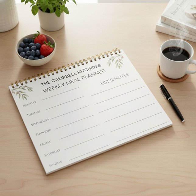 Bloc De Notas Personalized Weekly Meal Planner & Grocery  (Subido por el creador)