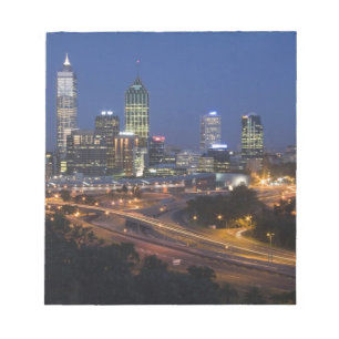 Bloc De Notas Perth, Australia. Vista del centro de Perth desde