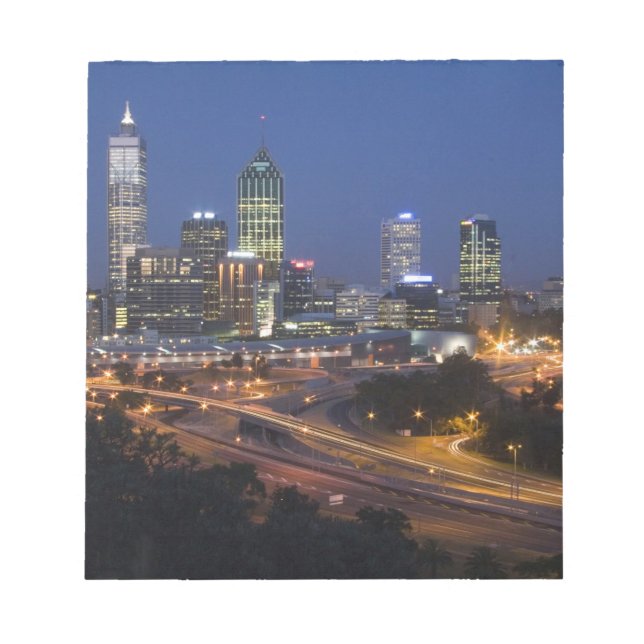 Bloc De Notas Perth, Australia. Vista del centro de Perth desde (Frente)