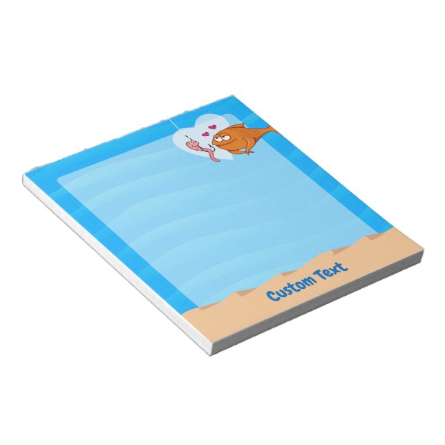 Bloc De Notas Pescado y cebo en amor Notepad (Lado Derecho)