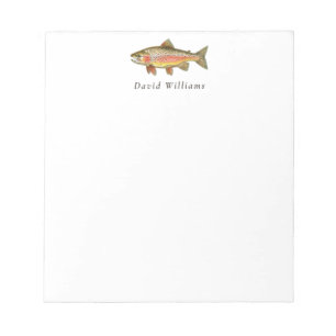 Bloc De Notas Pescador de truchas arcoiris personalizado