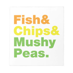 Bloc De Notas Pescados y chuletas y guisantes.