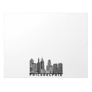 Bloc De Notas Philadelphia Skyline Silhouette 