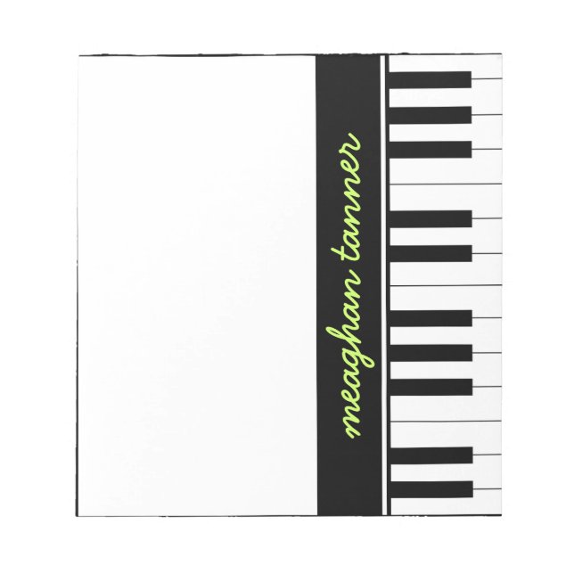 Bloc De Notas Piano personalizado (Frente)