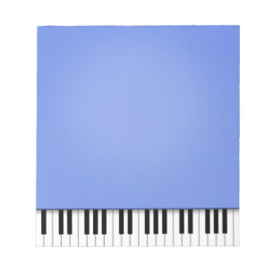 Bloc De Notas Piano Teclado Diversión Azul 5.5x6 Música