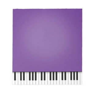 Bloc De Notas Piano Teclado Diversión Purple 5.5x6 Música