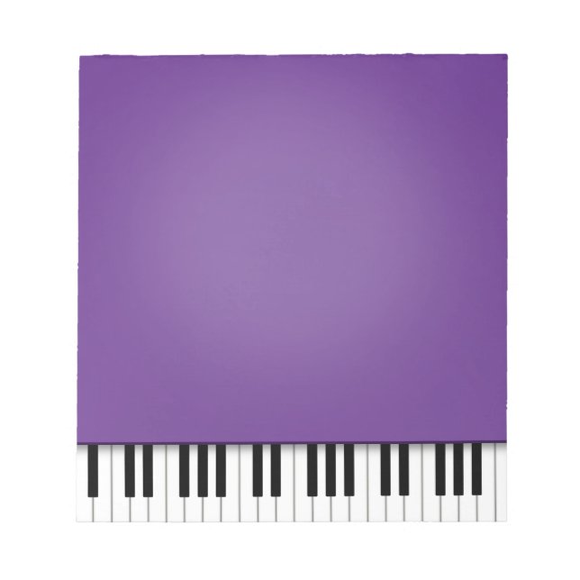Bloc De Notas Piano Teclado Diversión Purple 5.5x6 Música (Frente)