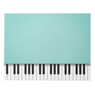 Bloc De Notas Piano Teclado Fun Aqua 8.5x11 Música
