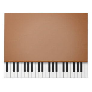 Bloc De Notas Piano Teclado Fun Brown 8.5x11 Música