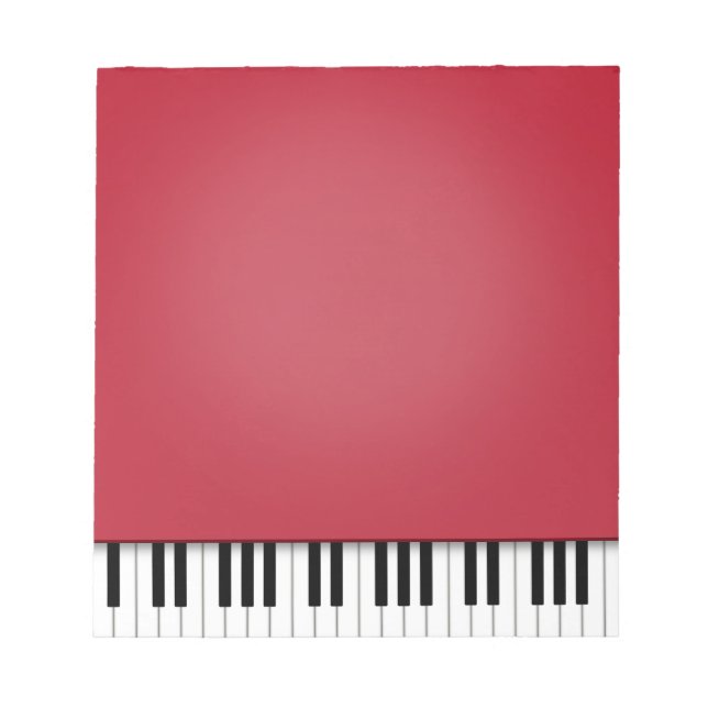 Bloc De Notas Piano Teclado Fun Red 5.5x6 Música (Frente)