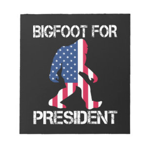 Bloc De Notas Pie Grande Para El Presidente Funny Bigfoot