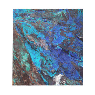 Bloc De Notas Piedra de mármol azul elegante