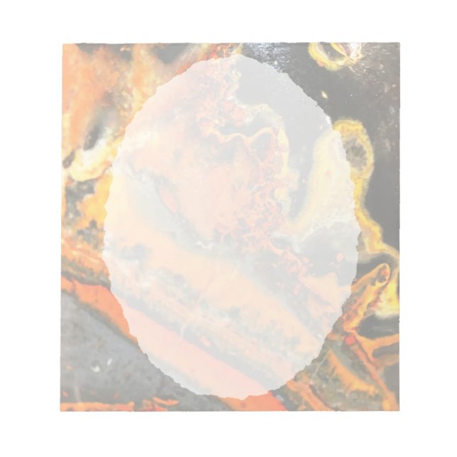 Bloc De Notas Piedras Naranjas de Swirled Falln (Frente)