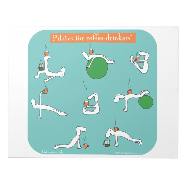 Bloc De Notas pilates para bebedores de café (Frente)