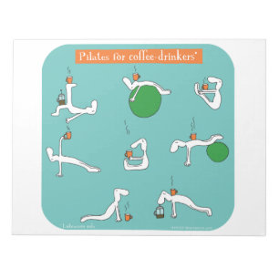 Bloc De Notas pilates para los bebedores del café