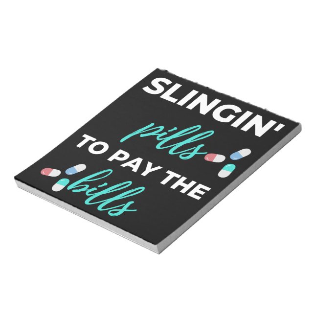 Bloc De Notas Píldoras Para Pagar Las Cuentas (Lado Izquierdo)