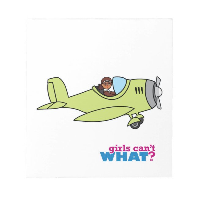 Bloc De Notas Piloto de avión - Oscuro (Frente)