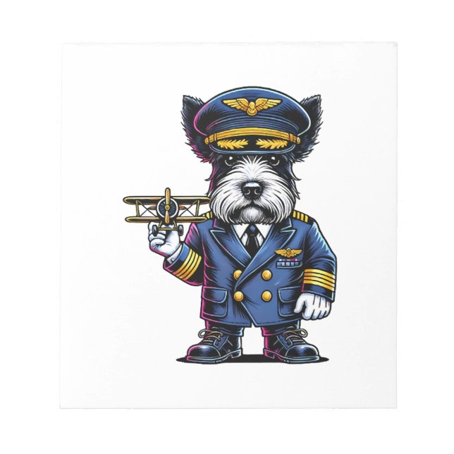 Bloc De Notas Piloto de Terrier Escocés (Frente)