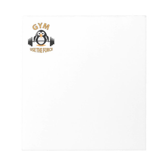 Bloc De Notas Pingüino con una barra (Frente)