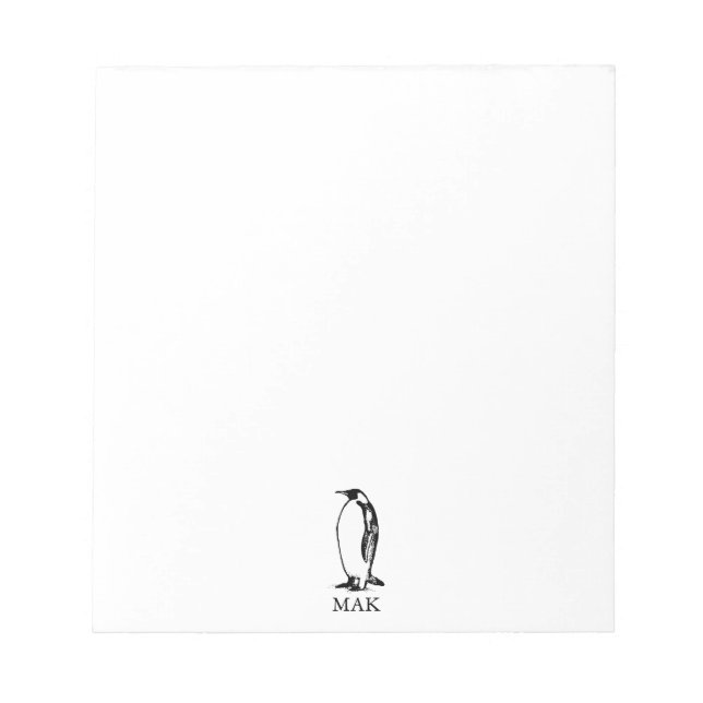 Bloc De Notas pingüino emperador ave polar  (Frente)