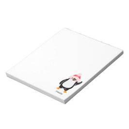 Bloc De Notas Pingüino Navidades burdos y personalizados en Gorr