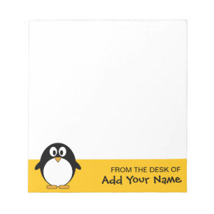 Bloc De Notas Pingüino Personalizado moderno