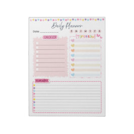 Bloc De Notas Pink Aesthetic Daily Planner Notepad