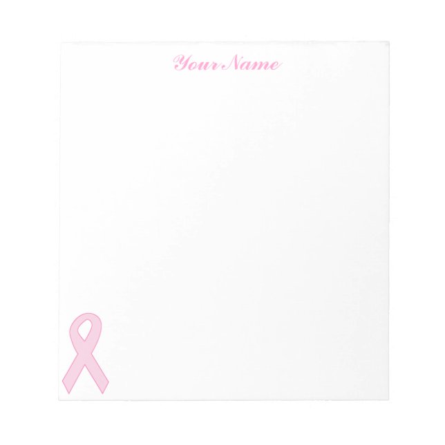 Bloc De Notas Pink Awareness Ribbon (Frente)