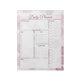 Bloc De Notas Pink Bubble Daily Planner