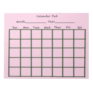 Bloc De Notas Pink del teclado del calendario