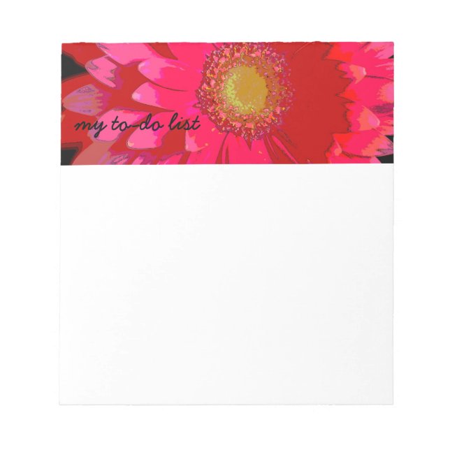 Bloc De Notas Pink Gerbera Daisy Notepad (Frente)