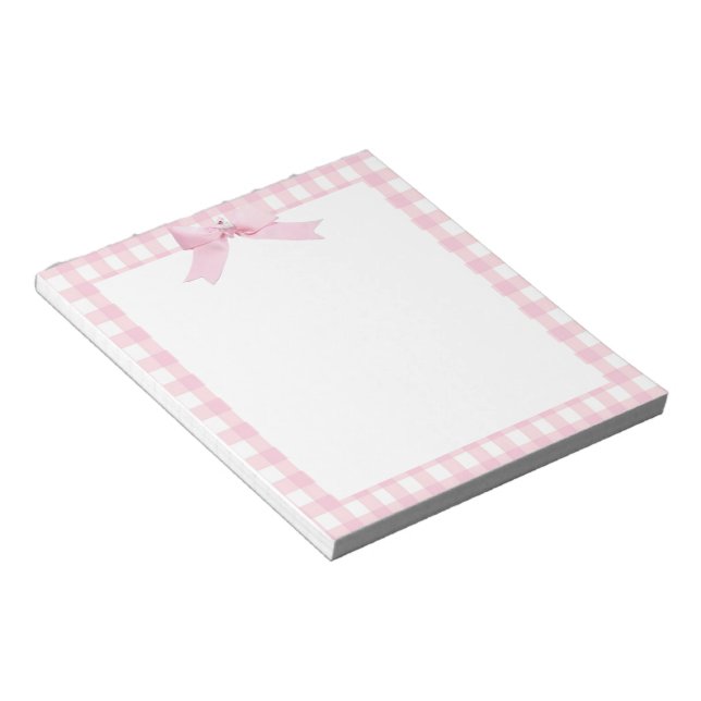 Bloc De Notas Pink Gingham (Lado Derecho)