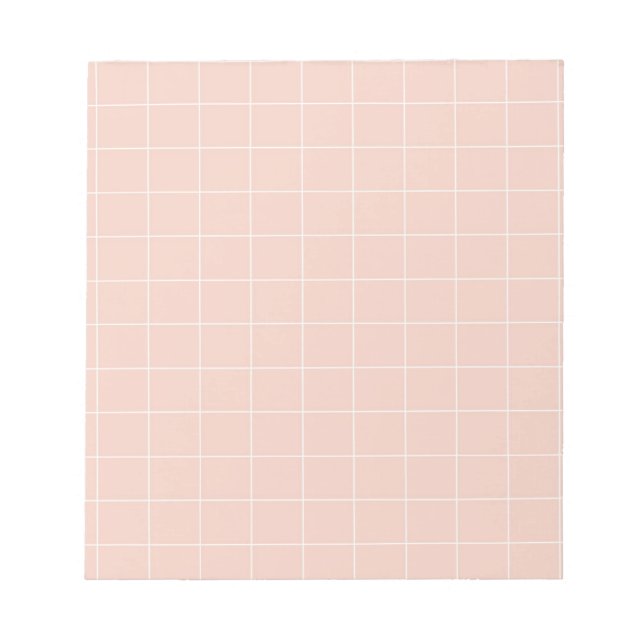 Bloc De Notas Pink Gingham Checkered Charming Stationan elegante (Frente)