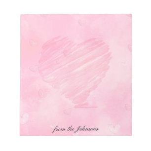 Bloc De Notas Pink heart happy Valentine