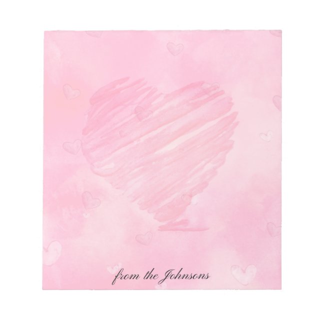 Bloc De Notas Pink heart happy Valentine (Frente)